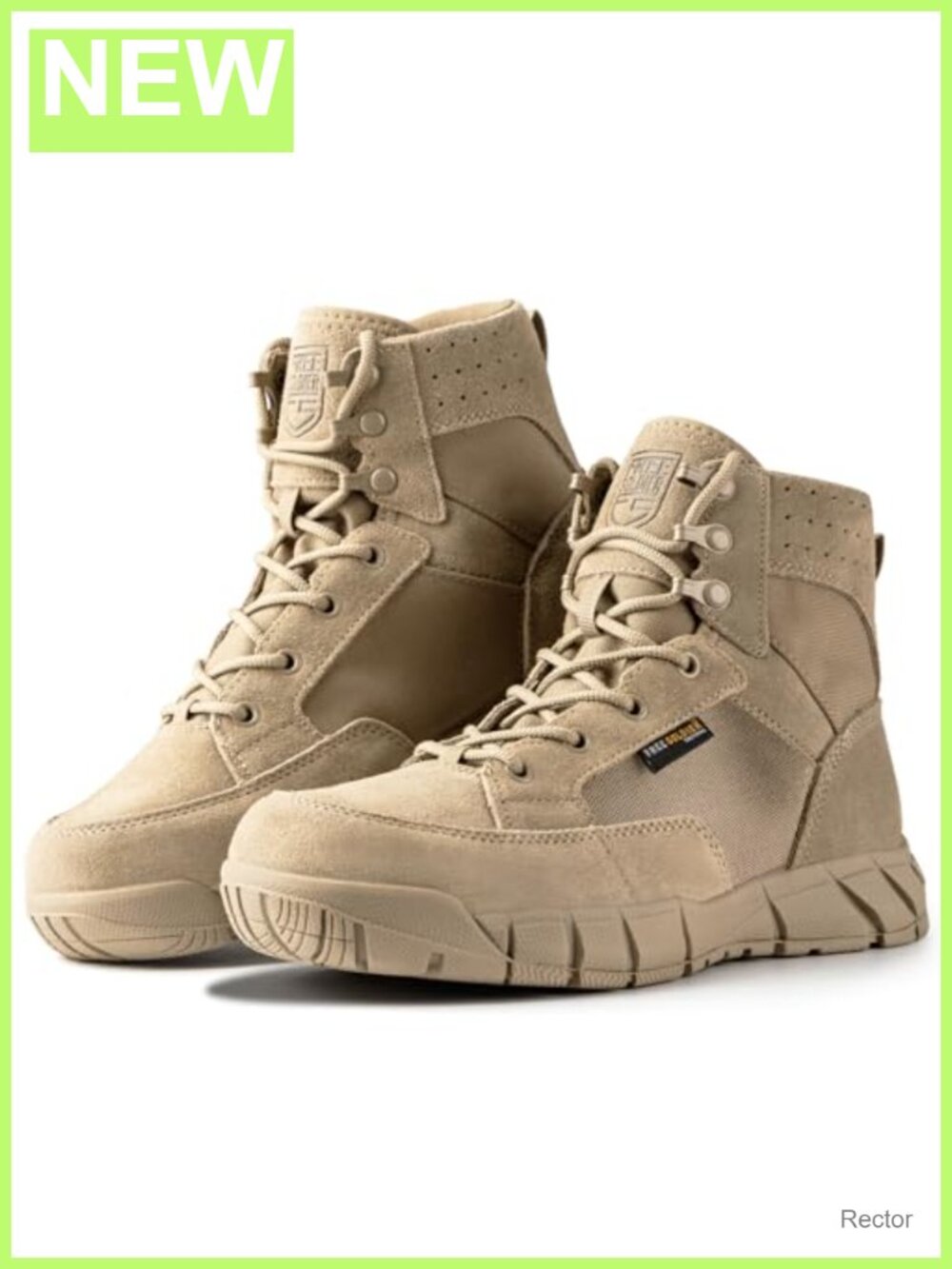 Men's Tactical Hiking Boots Suede Leather 6 Inch Lace Up Military Work Footwear
